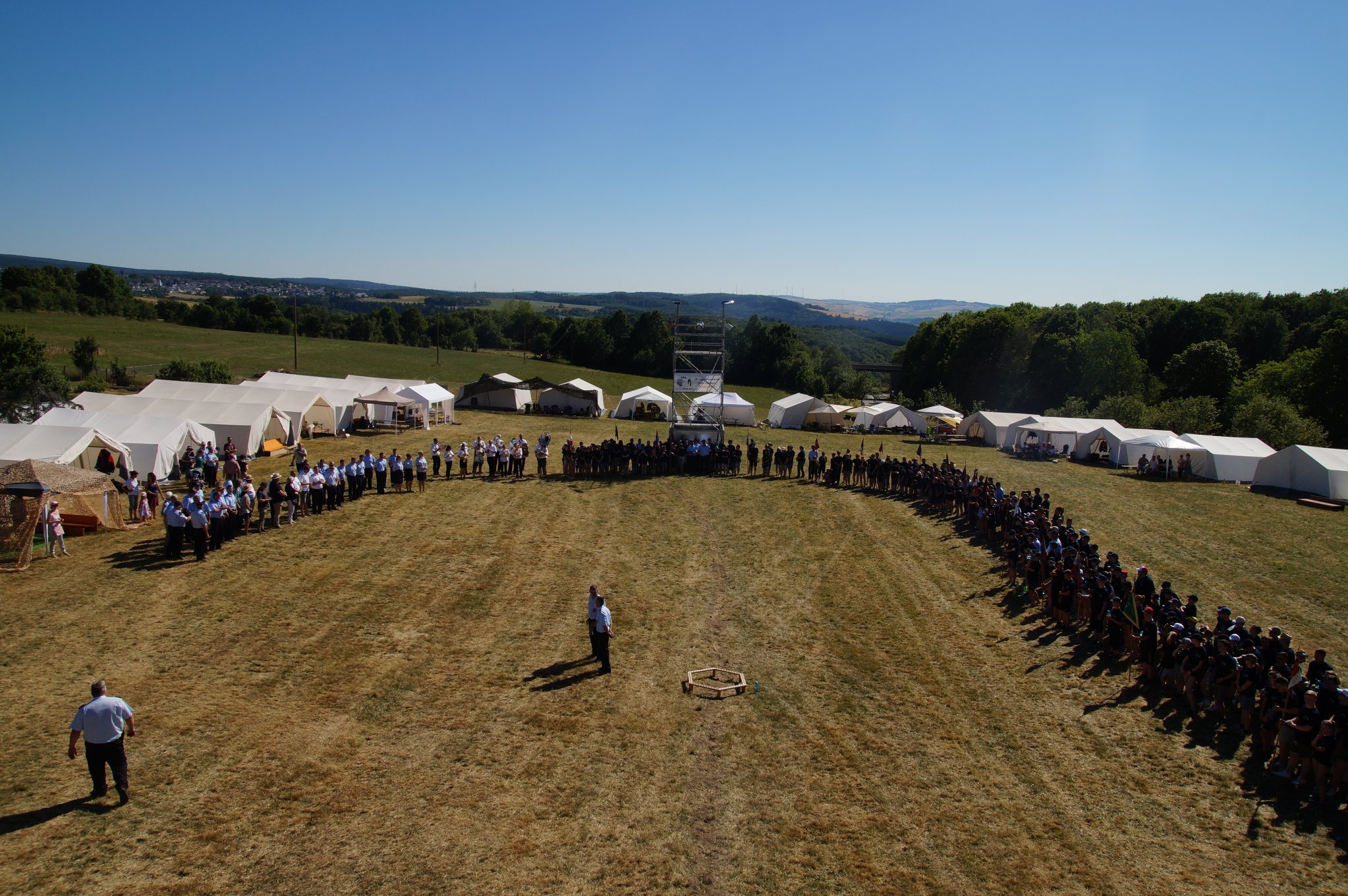 Luftaufnahme des Standortes des Kreisjugendzeltlagers 2019